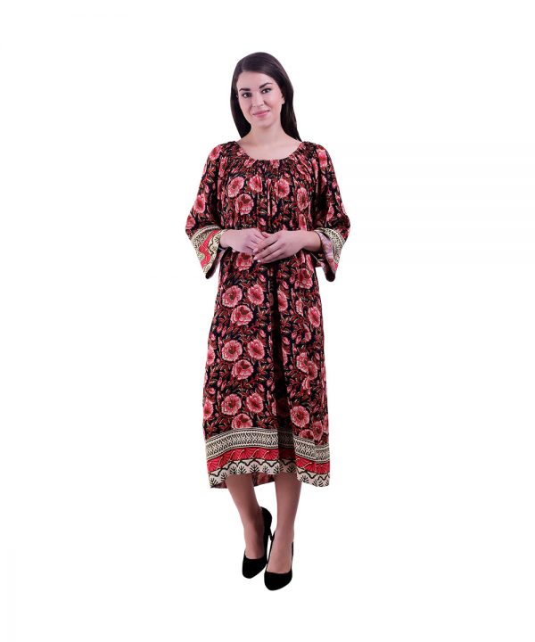 Women Multi Color Kurta(Hibiscus)