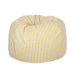 White and Yellow Organic Cotton Bean Bag Cover