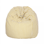 White and Yellow Striped Printed Organic Cotton Bean Bag Cover