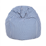 Blue and White Strips Organic Cotton Bean Bag Cover