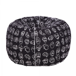 Organic Cotton black pattern Bean Bag Cover