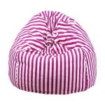 pink white bean bag cover