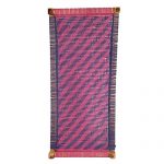 Pink and Blue Cotton Dori Knitted Charpai
