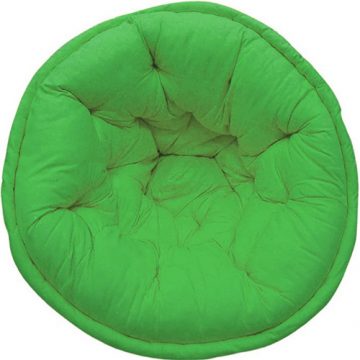 Solid Green Organic Cotton Lap Pouf