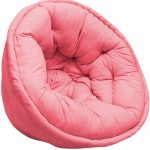 Solid Pink Organic Cotton Lap Pouf