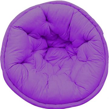 Solid Purple Organic Cotton Lap Pouf