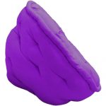 Solid Purple Organic Cotton Lap Pouf