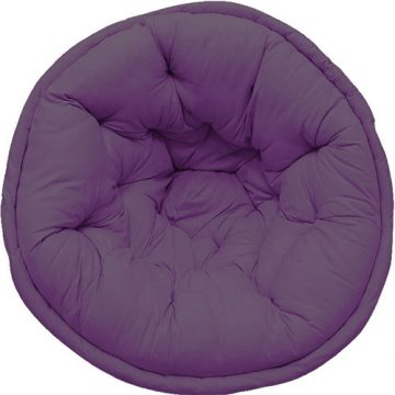 Purple Solid Organic Cotton Lap Pouf