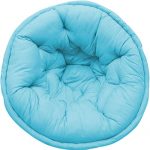 Sky Blue Hand Quilted Lap Pouf