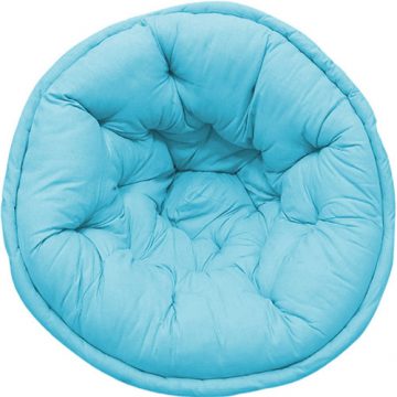 Sky Blue Hand Quilted Lap Pouf