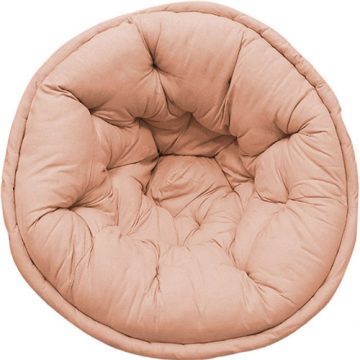 Peach Solid Organic Cotton Lap Pouf