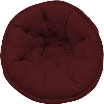 Maroon Hand Quilted Lap Pouf