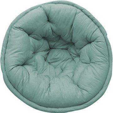 Mint Blue Organic Cotton Lap Pouf