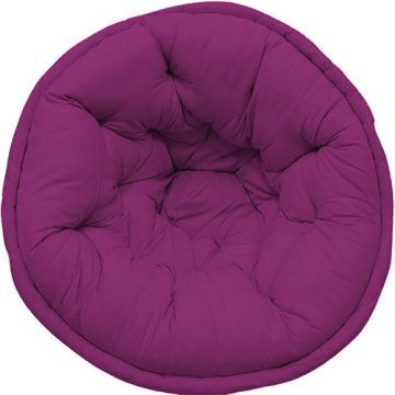 Dark Purple Solid Organic Cotton Lap Pouf