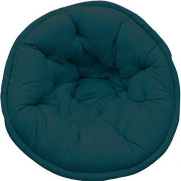 LP-33-2 Solid Teal Organic Cotton Lap Pouf