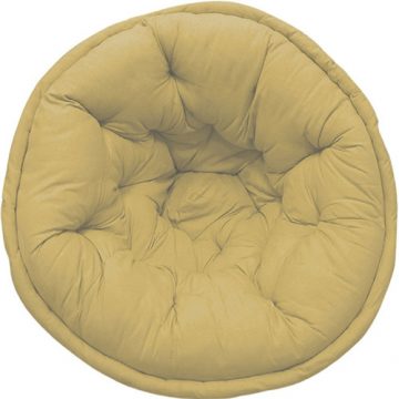 Oat Yellow Organic Cotton Lap Pouf