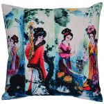 Set of 3 Digital Print Organic Cotton Cushion Cover