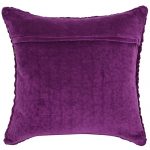 Set of 3 Smocking Pattern Contemporary Velvet Purple Cushion Cover