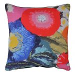 Set of 3 Multicolor Flowers Printed Cotton Cushion Cover