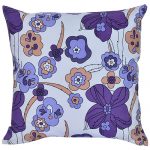 Multi Color Set of 3 Digital Flower Print Cotton Cushion Covers