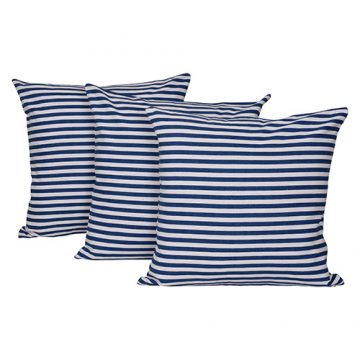 Set of 3  digital printed organic Cotton  striped Cushion Cover
