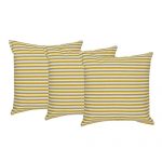 Set of 3  digital printed organic Cotton Striped Cushion Cover