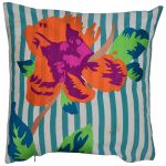 Set of 3  digital printed 3d embroidered  organic Cotton Cushion Cover
