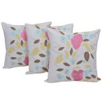 Set of 3 Embroidered Cotton Cushion Cover