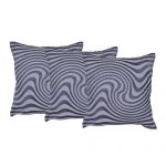 Set of 3 Cotton Machine Embroidered Cotton Grey Color Cushion Cover