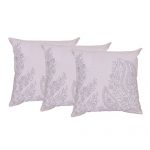 Set of 3 Machine Embroidered Cotton Cushion Cover