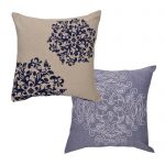 Set of 2 Multi Color Chambray Velvet Cotton Cushion covers