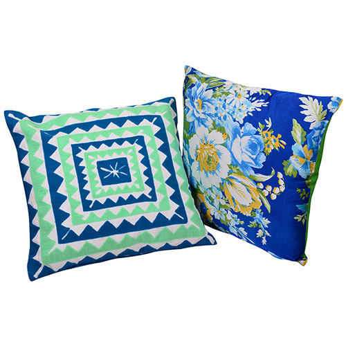 Set of 2 Multi Color Organic Cotton Cushion Covers