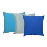Set of 3 Mix match Multi Color & Blue Cotton Cushion Cover