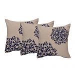 Set of 3 Embroidered Cotton Cushion Cover
