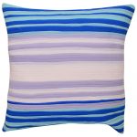 Set of 3 Cotton Blue & White Strips Cushion Cover