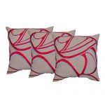 Set of 3 Cotton Embroidered Cushion Cover