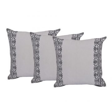 Set of 3 Cotton Embroidered Cushion Cover