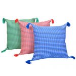 Set of 3 Organic Cotton Multi Color cushion cover