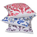Set of 3 Multi Color Cotton Duck Cushion Cover