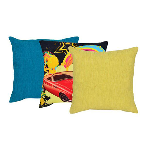 Set of 3 Multi Color Cotton Velvet Cushion Cover