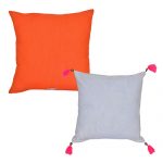 Set of 2 Multi Color Organic Cotton Cushion Cover