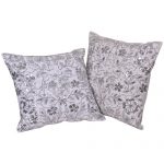 White Set of 2 Organic Cotton Cushion Cover