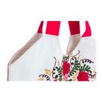 Red and White 100% Cotton Tote Bag For Women (Leaf Bag)