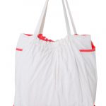 Women White and Red Cotton Tote Bag (NINA2)