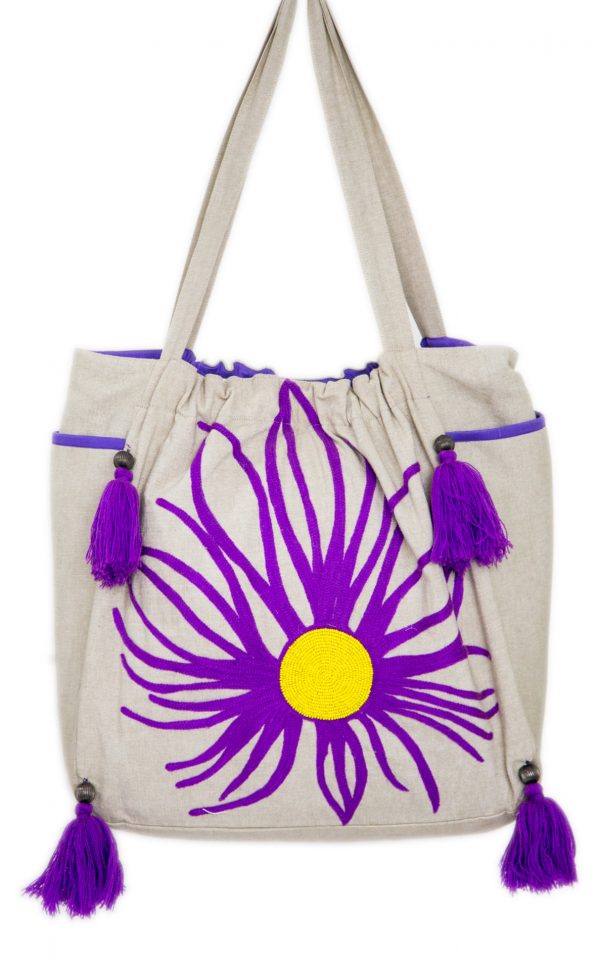 Embroidered Cotton Tote Bag For Women (NITTY2)