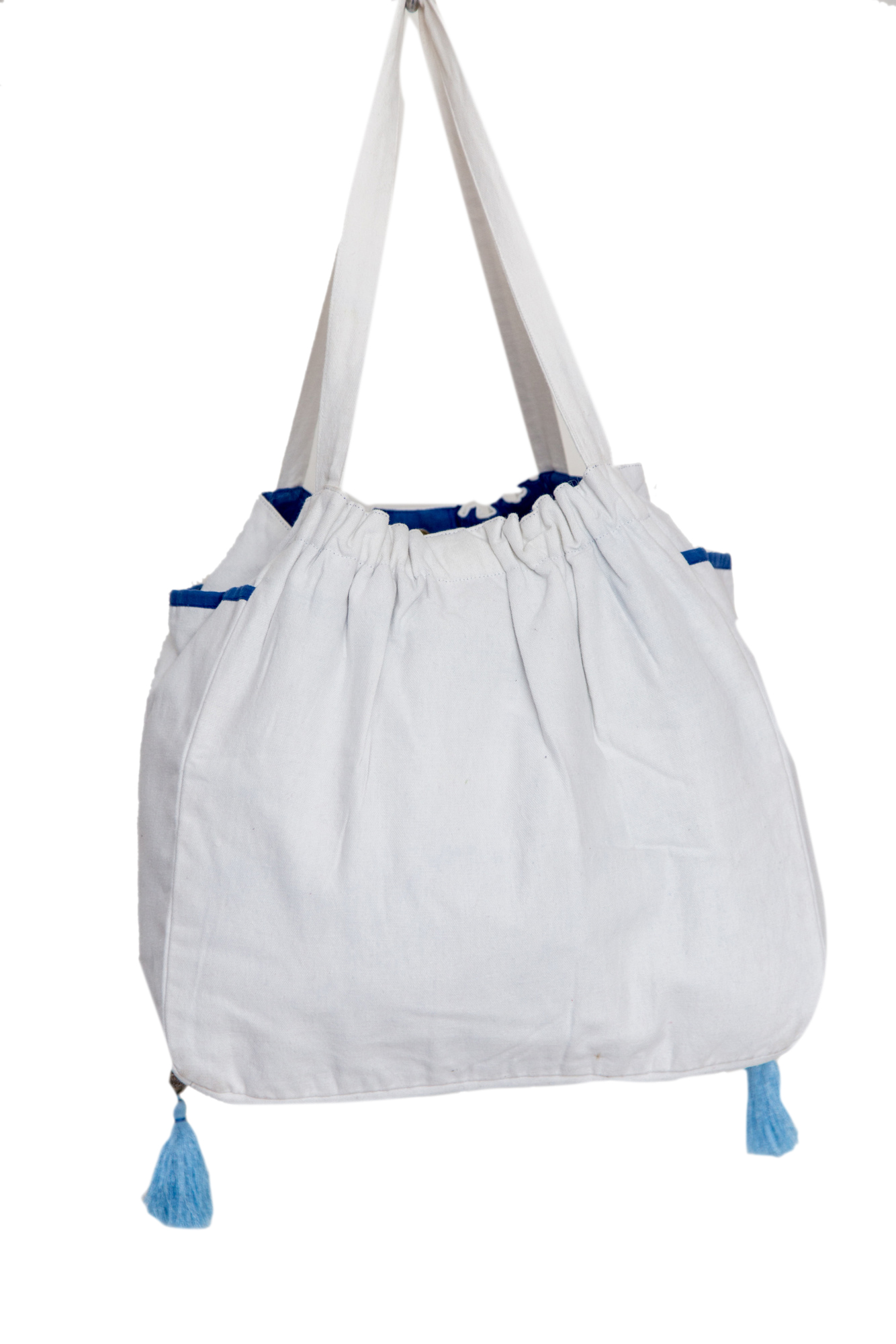 Tote Hermès White in Cotton - 12631166