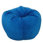 Blue Organic Cotton Velvet Bean Bag Cover