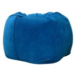 Blue Organic Cotton Velvet Bean Bag Cover