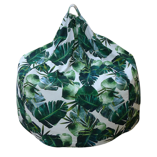 Tropical Leaf Print Organic Cotton Bean Bag Cover