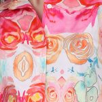 Beautiful Digital Floral Printed Embroidered Short Dress